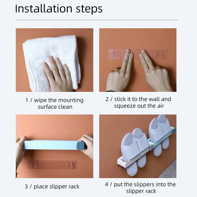 Estante para zapatillas de baño - Adhesivo